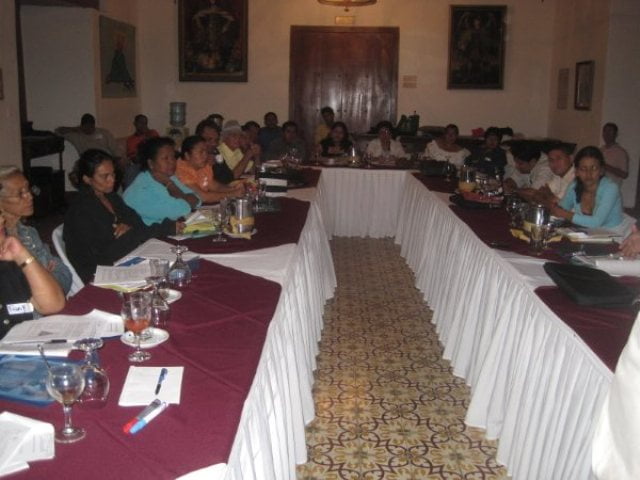 Periodistas y represetantes de ONG en Taller sobre Derechos Humanos, Gran Francia